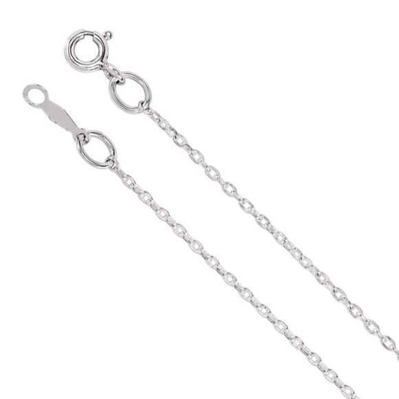 Youth 1mm Sterling Silver Solid Cable Chain Necklace 14 Inch